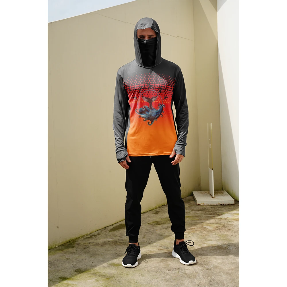 Summer Clothing Men - Visserijshirts Heren Zonbescherming Hoodie Masker Alles-in-één