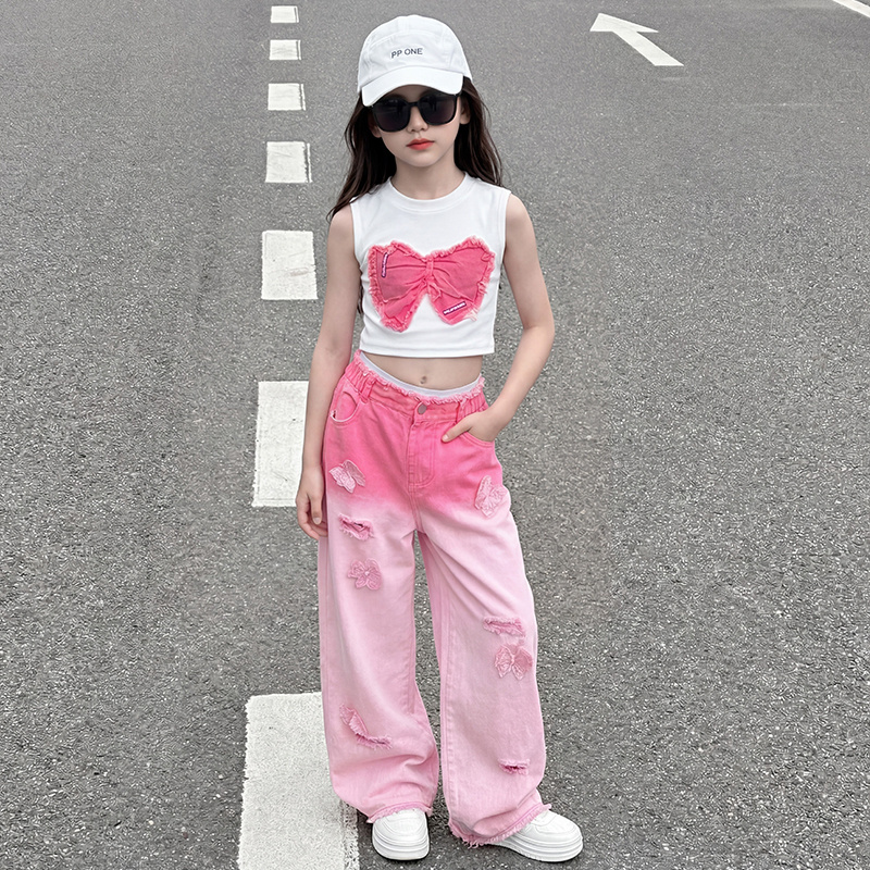 Summer Clothing Deals - Tienermeisjeskledingsets Hot Deals Bow Crop Top