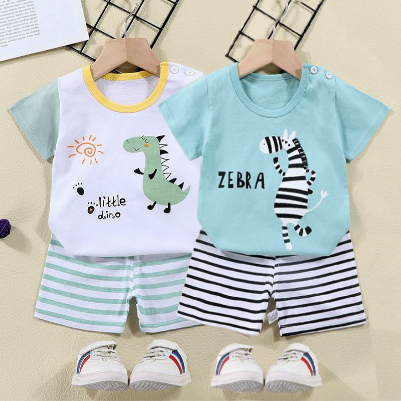 Summer Clothing For Babies - Katoen Tees + Shorts 2-delige Trainingspak