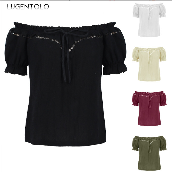 Summer Renaissance Clothing - Vrouwen Retro Shirt Donkere Renaissance Blouse