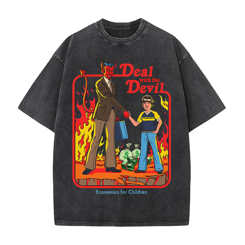 Summer Clothing Deals - Deal met de duivel bedrukt T-shirt