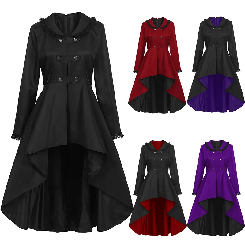 Summer Renaissance Clothing - Vrouwen Renaissance Trench Tailcoat Bandage Jurk