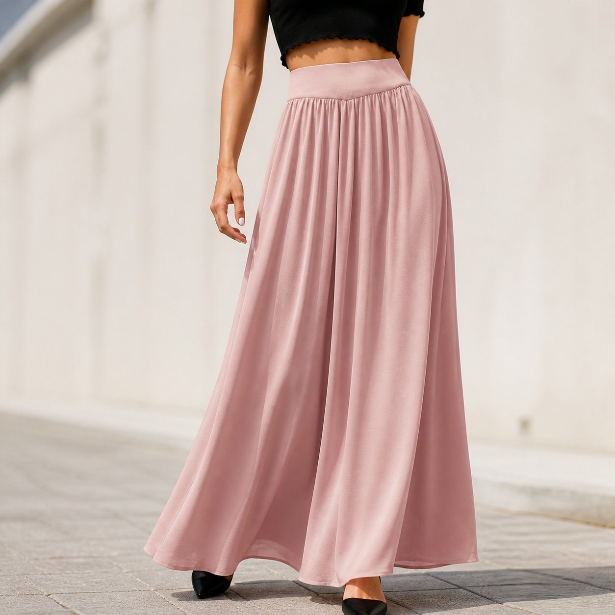 Summer Clothing Essentials Women - Damesbroek met hoge taille, lange, lichtgewicht