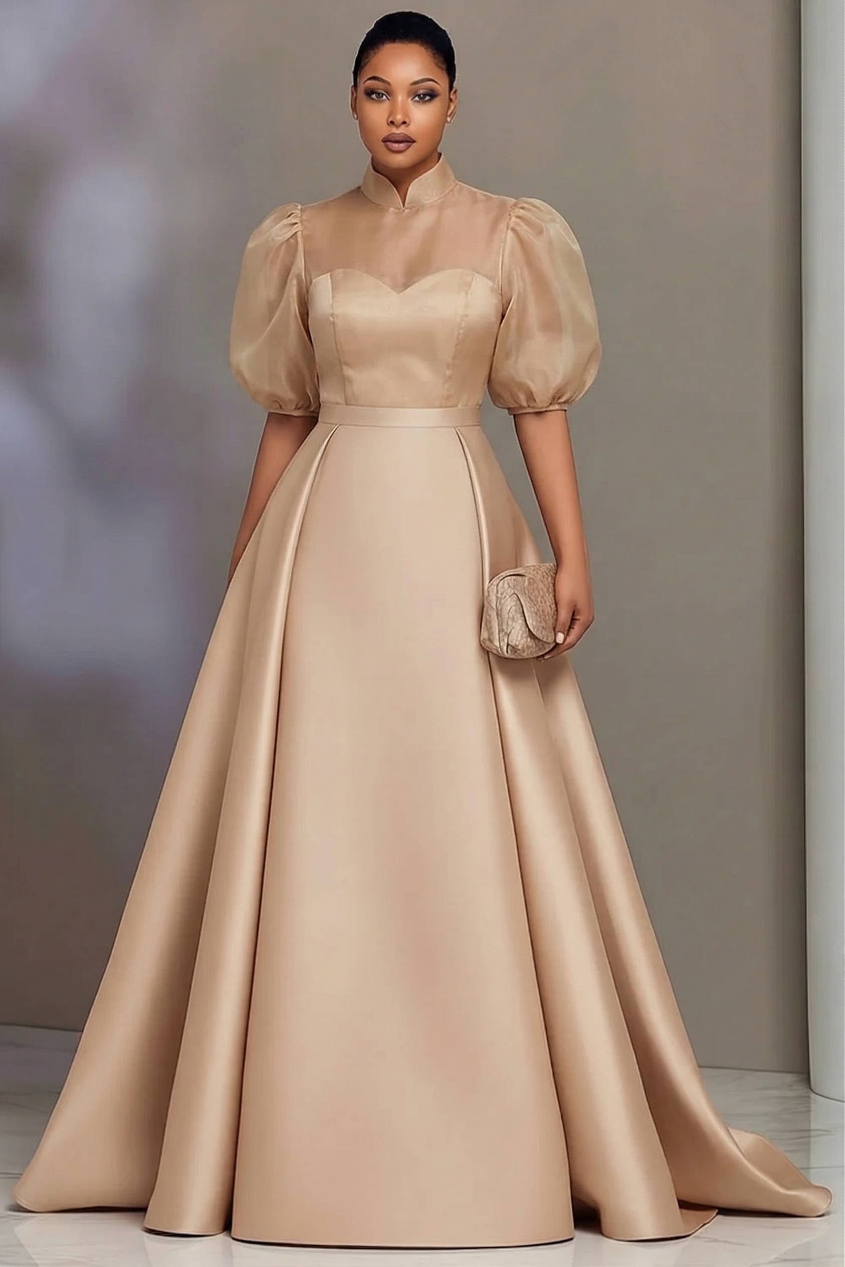 Summer Clothing For Older Women - Plus size elegante satijnen gala jurken