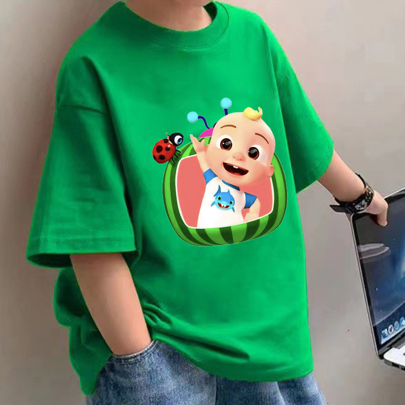 Summer Clothing For Babies - Cocomelons Baby T-shirts Anime Katoen Korte